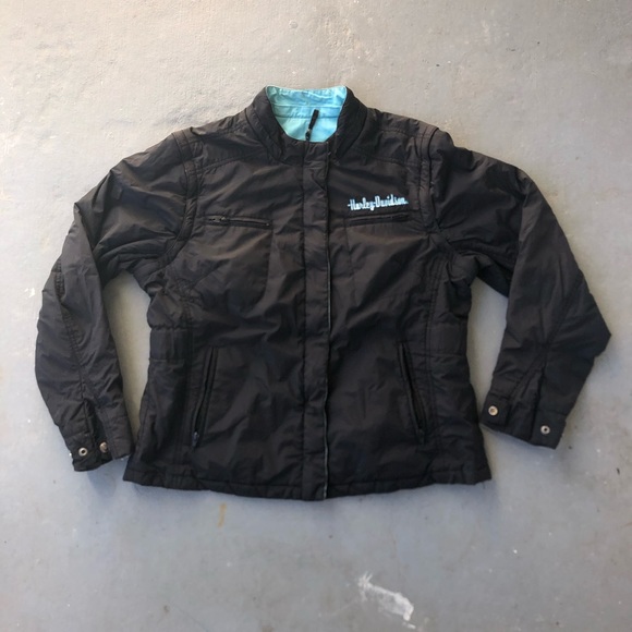 Vintage Harley Davidson Reversible Puffer Jacket - Picture 1 of 4
